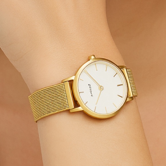 Skagen Denmark Women’s Gold Stainless Steel Mesh Watch | Minimalist Quartz - Picture 1 of 6